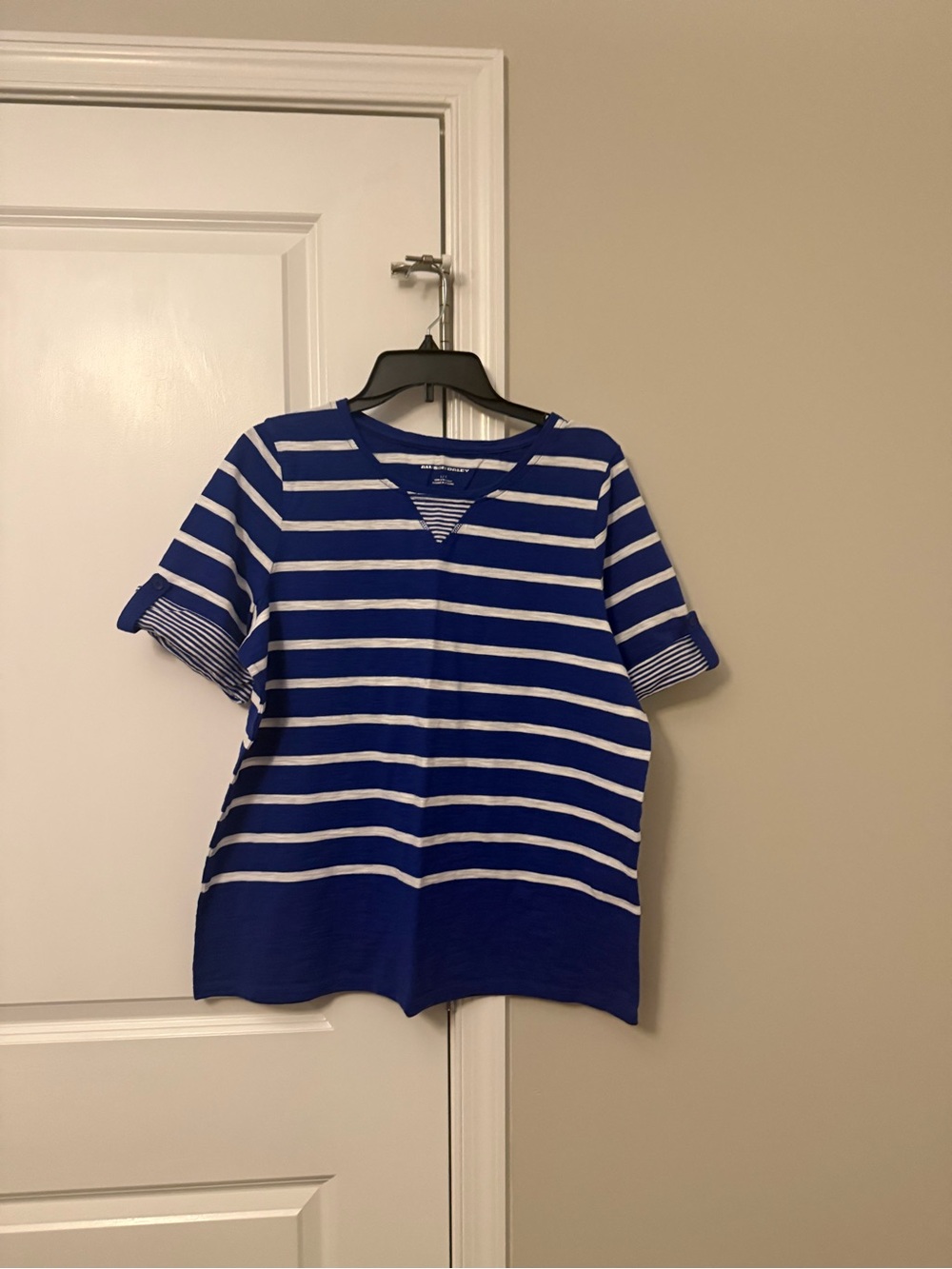 Allison Daley Royal Blue & White Striped Tee